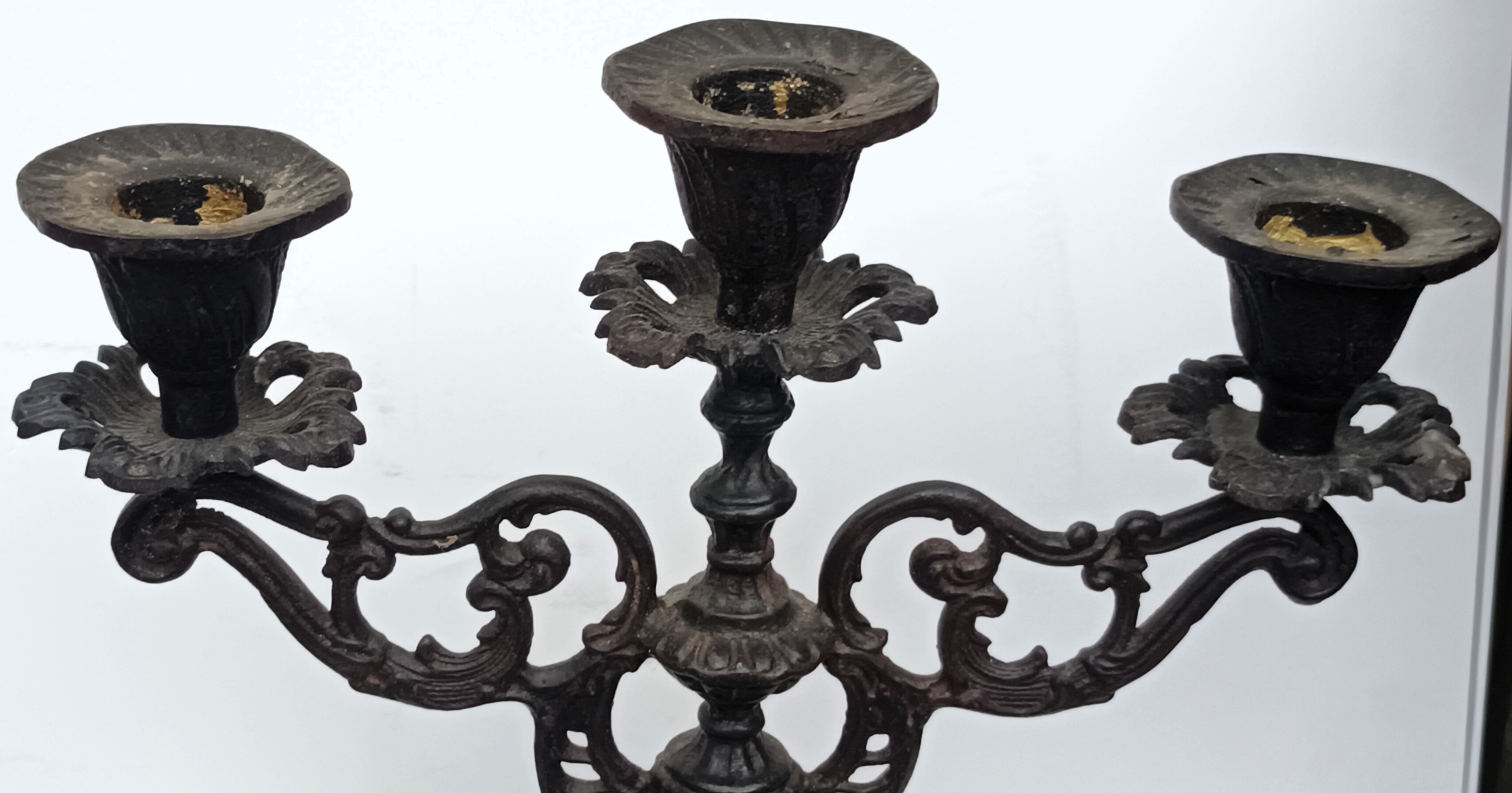 Antique English Victorian Cast Iron Candelabra Antique Lighting 8